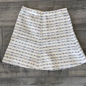 J Crew holiday printed midi skirt